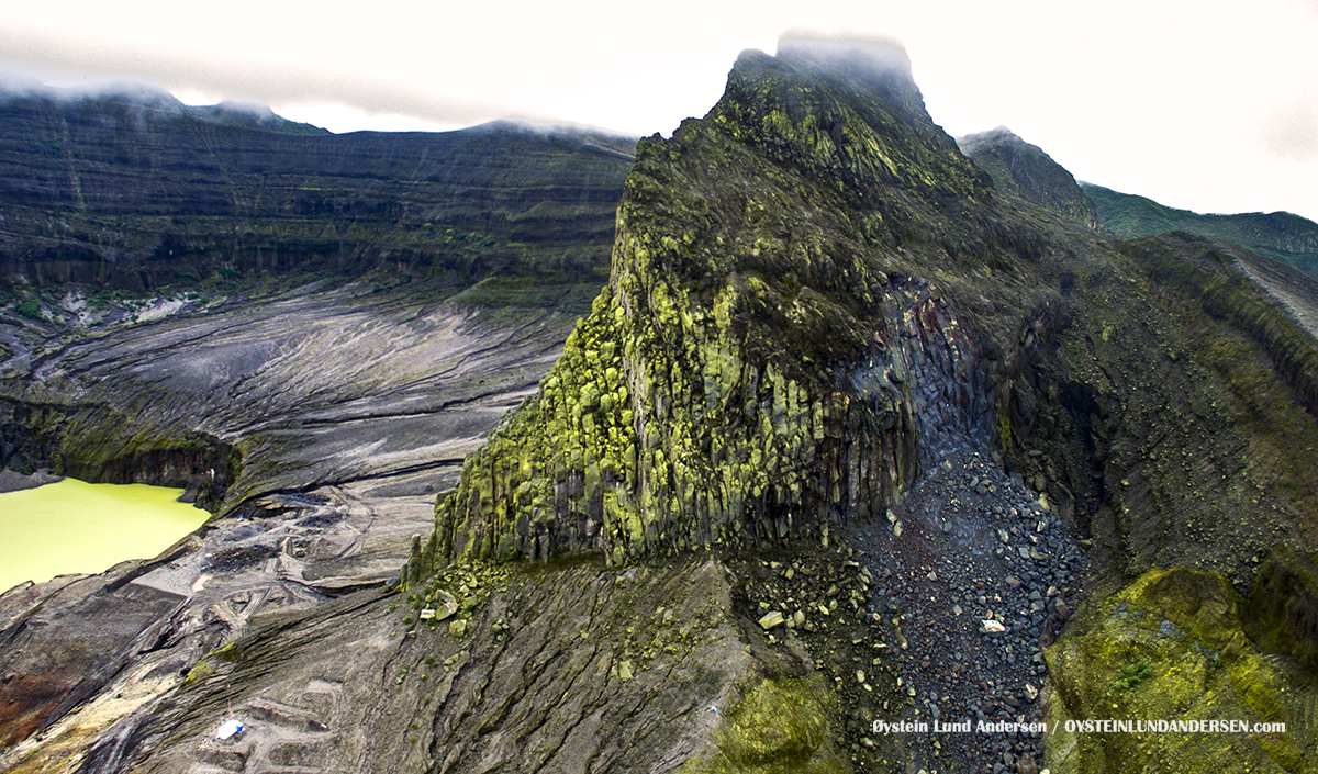 Kelud Volcano Indonesia 2016 Aerial DJi Crater Lake Danau