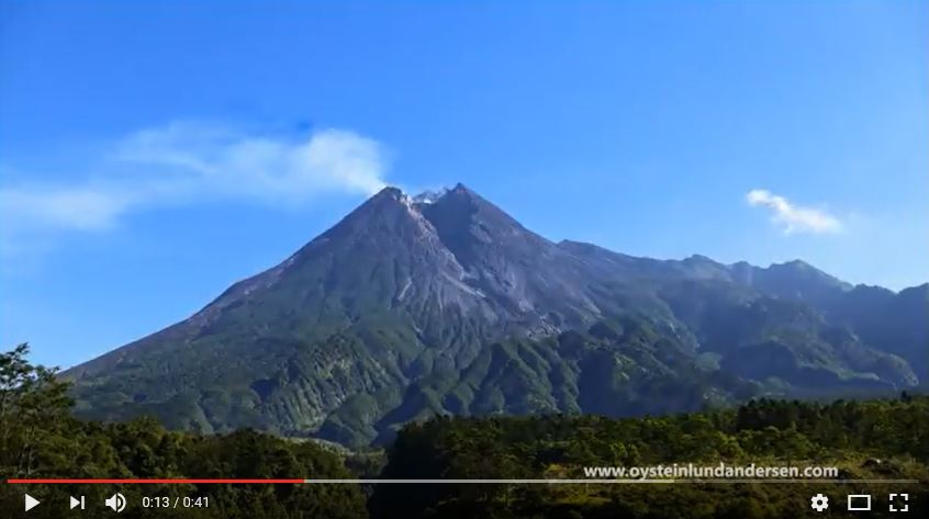 Merapi volcano indonesia timelapse video 2017