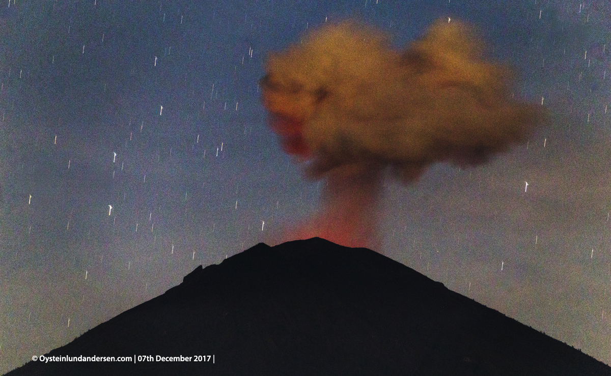 Agung volcano Bali Indonesia December 2017