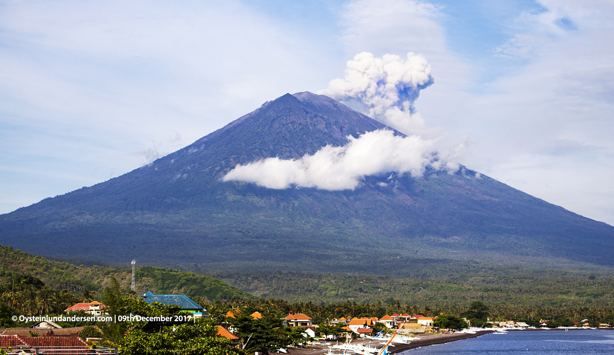 Agung volcano Bali Indonesia December 2017