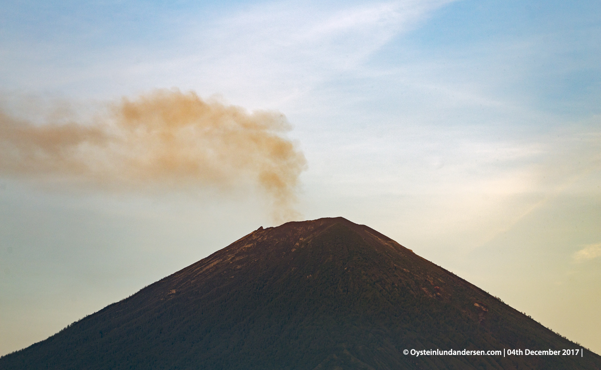 Agung volcano Bali Indonesia December 2017