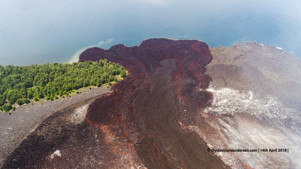 Anak-Krakatau, Krakatau, April, 2018, Volcano, Indonesia, Gunungapi, drone, aerial