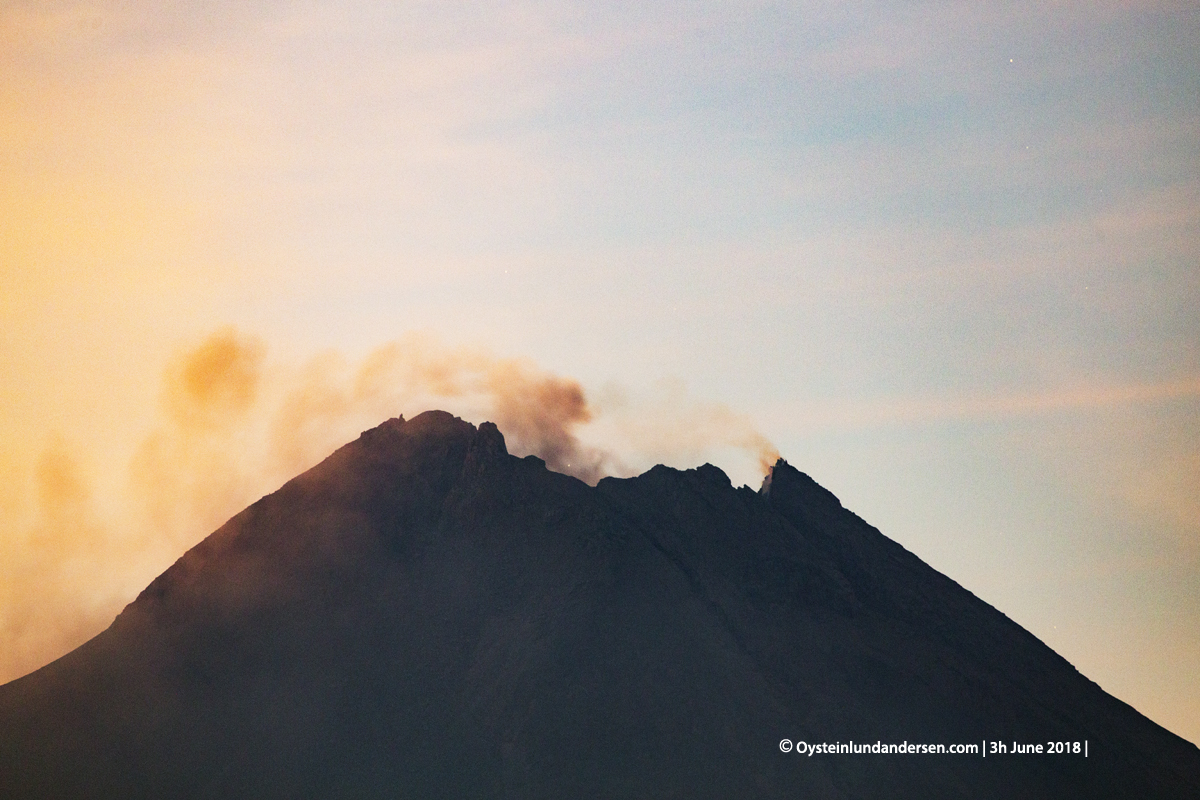 Merapi volcano June 2018 Indonesia Yogyakarta 