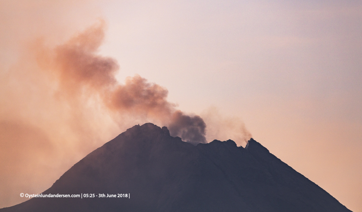 Merapi volcano June 2018 Indonesia Yogyakarta 