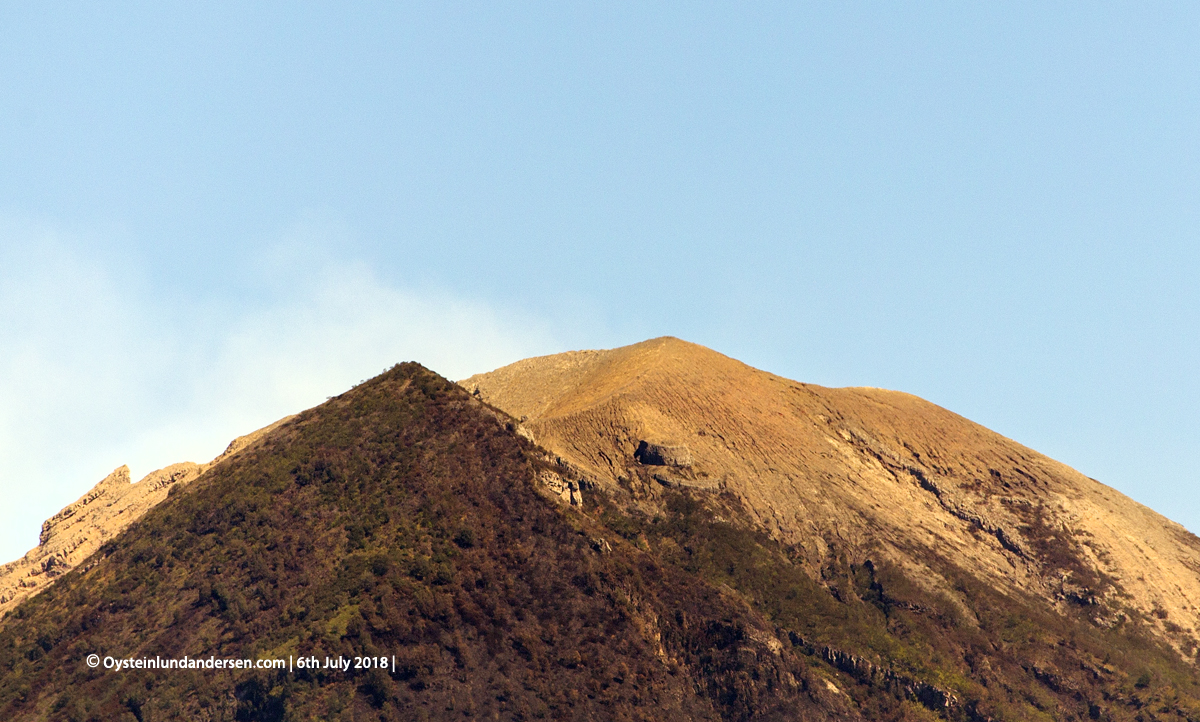 Agung Volcano eruption 2018 July Bali Indonesia Ash Plume Column