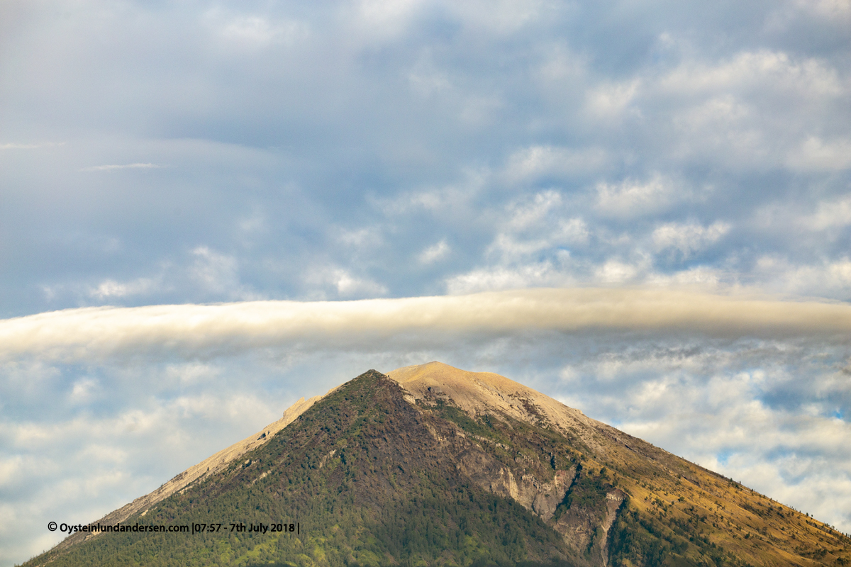 Agung Volcano eruption 2018 July Bali Indonesia Ash Plume Column