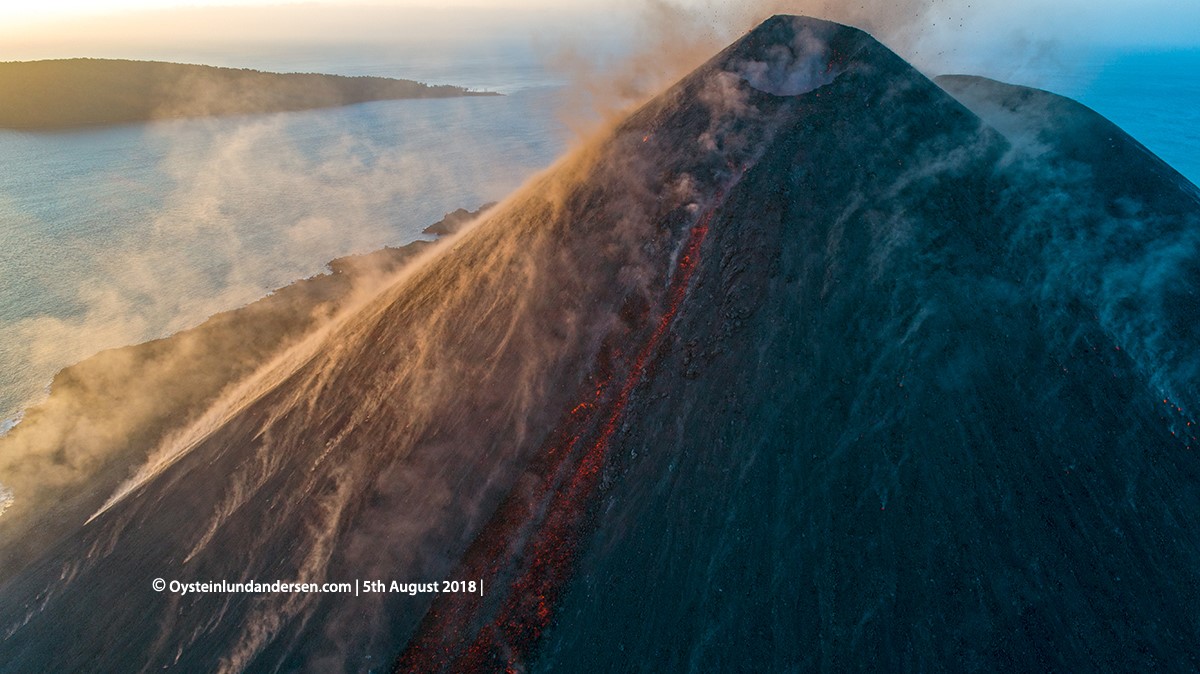 Krakatau Volcano Eruption Drone DJI August 2018 Indonesia Krakatoa 
