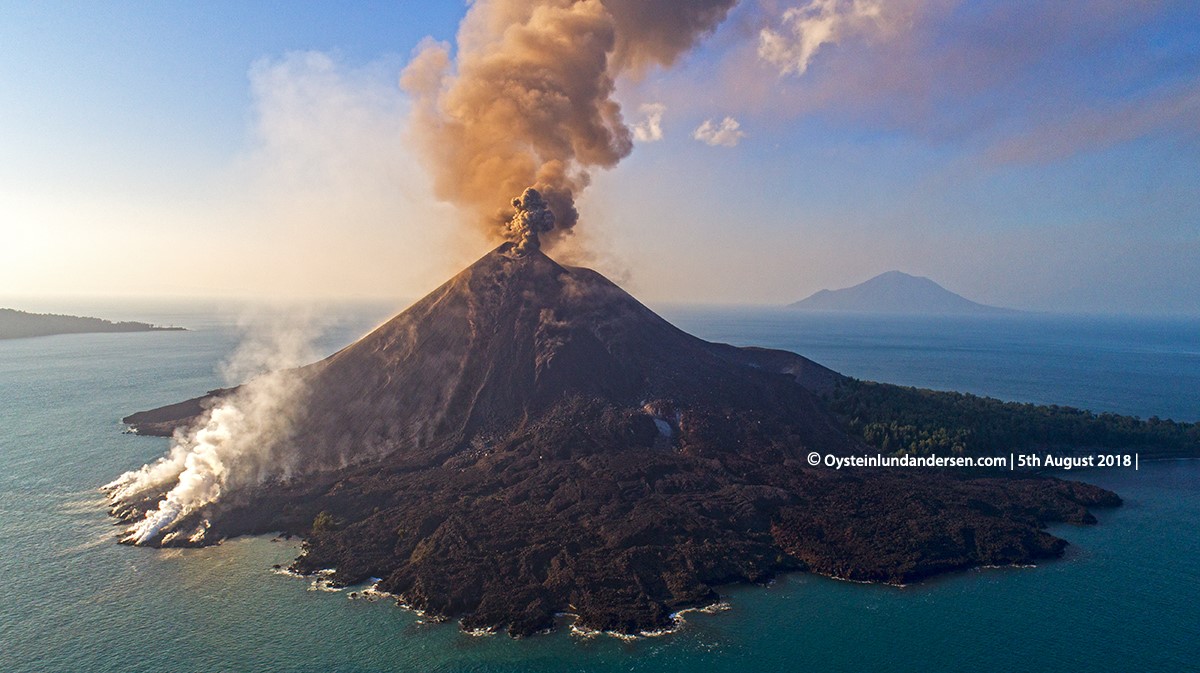 Krakatau Volcano Eruption Drone DJI August 2018 Indonesia Krakatoa 