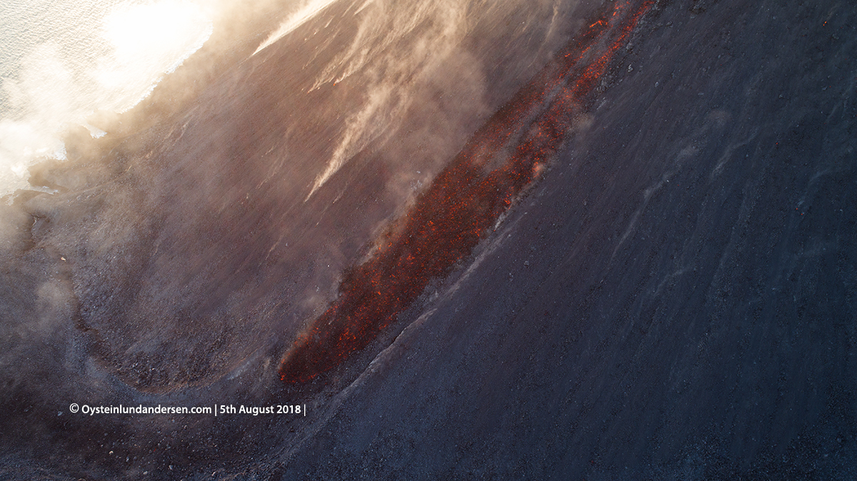 Krakatau volcano Drone Eruption 2018 aerial Krakatau