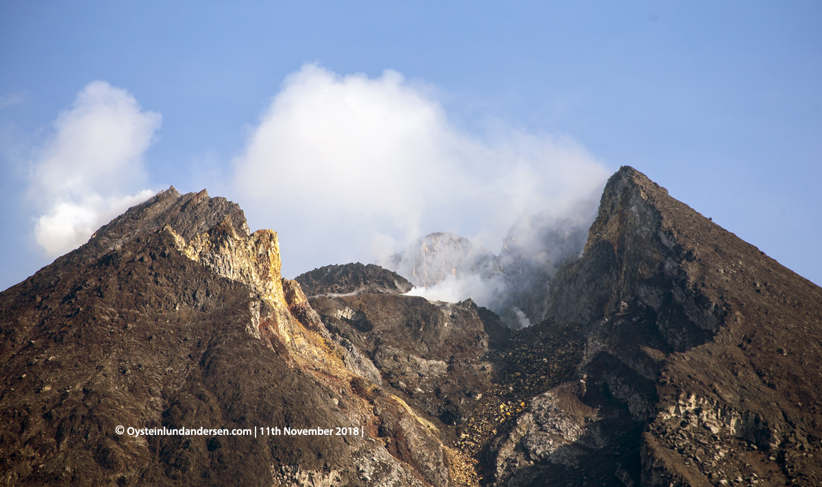 Merapi Volcano Java 2018 November lava-dome