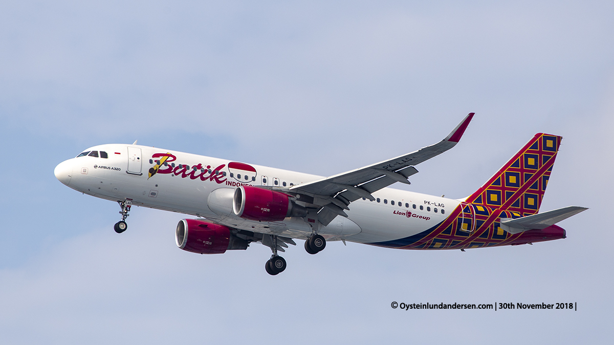 Batik Air Airbus 320-200 (PK-LAG) Jakarta airport Indonesia CGK 