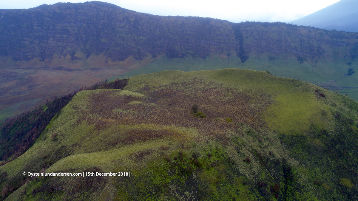 Kursi Gunung Mount aerial crater volcano tengger 2018