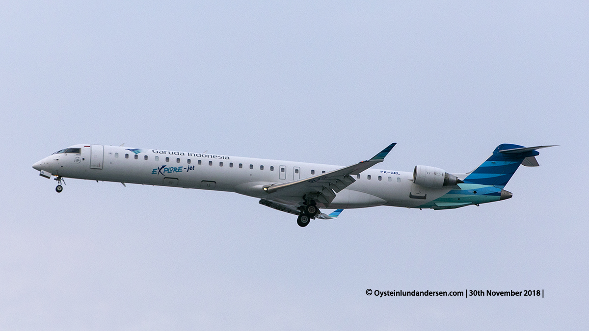 Canadair Regional Jet CRJ-1000 (PK-GRL) Jakarta airport Indonesia CGK 