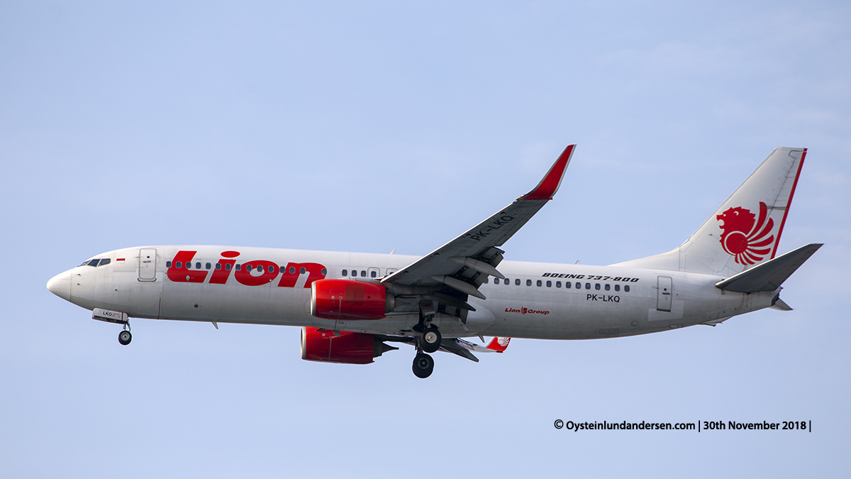 Lion Air Boeing 737-800 (PK-LKQ) Jakarta airport Indonesia CGK 