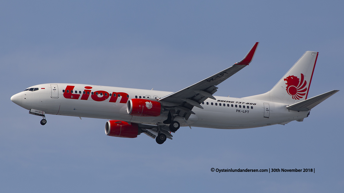 Lion Air Boeing 737-800 (PK-LPT) Jakarta airport Indonesia CGK 