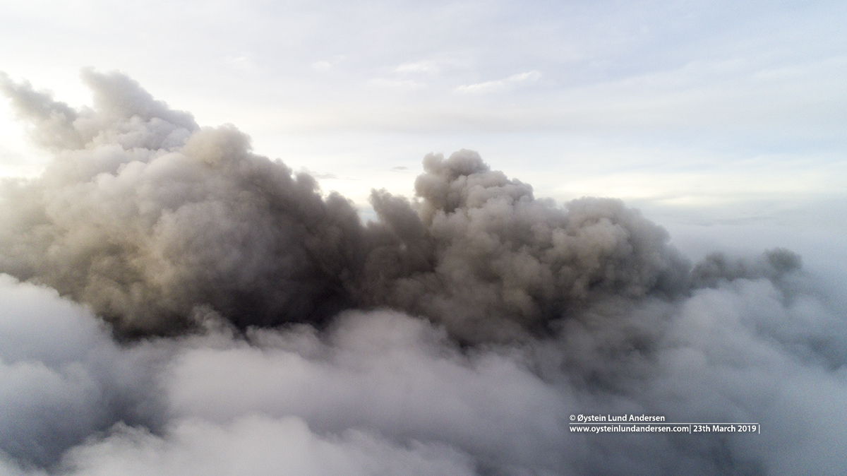 Bromo eruption march 2019 tengger drone