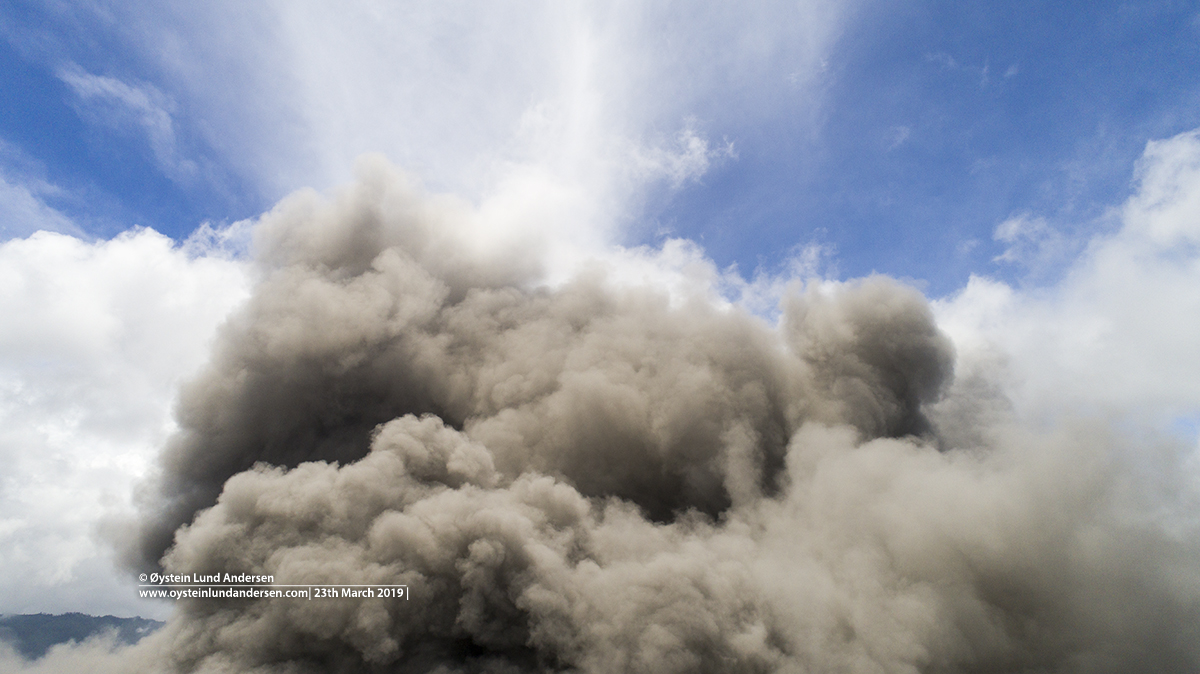 Bromo eruption march 2019 tengger drone