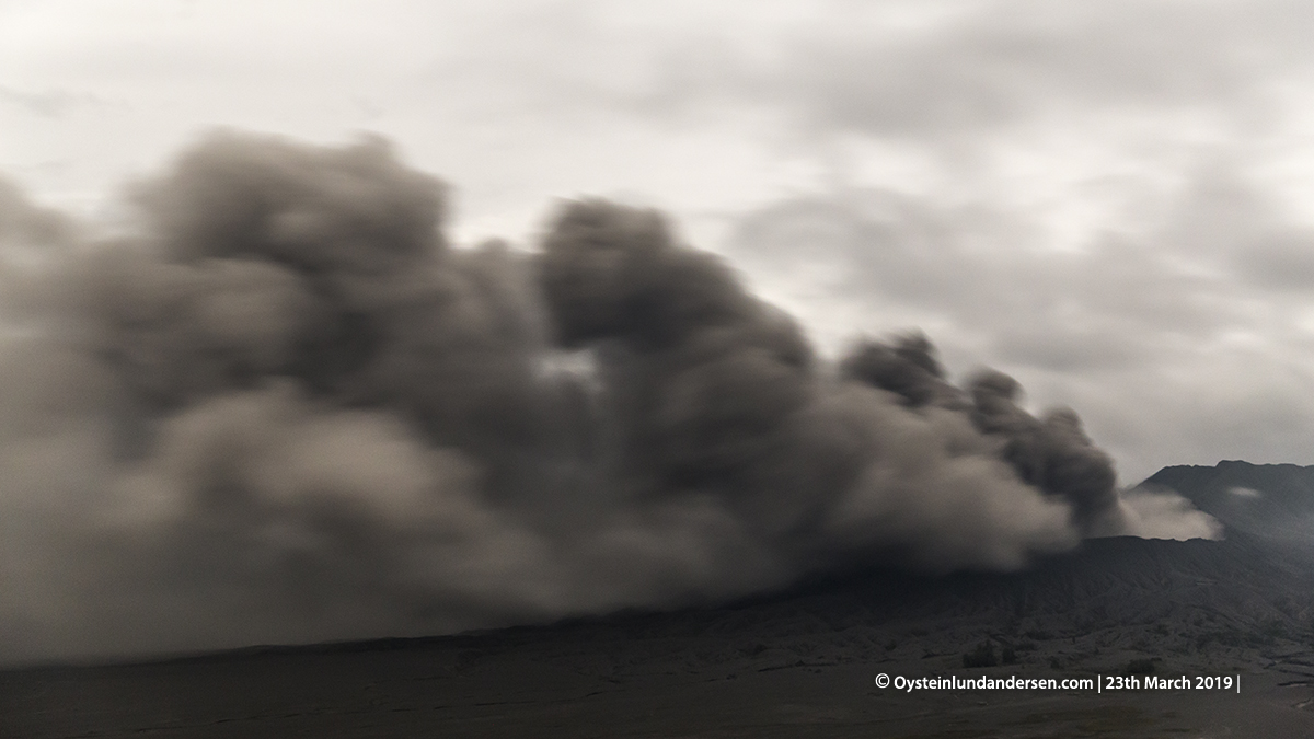 Bromo eruption march 2019 tengger drone