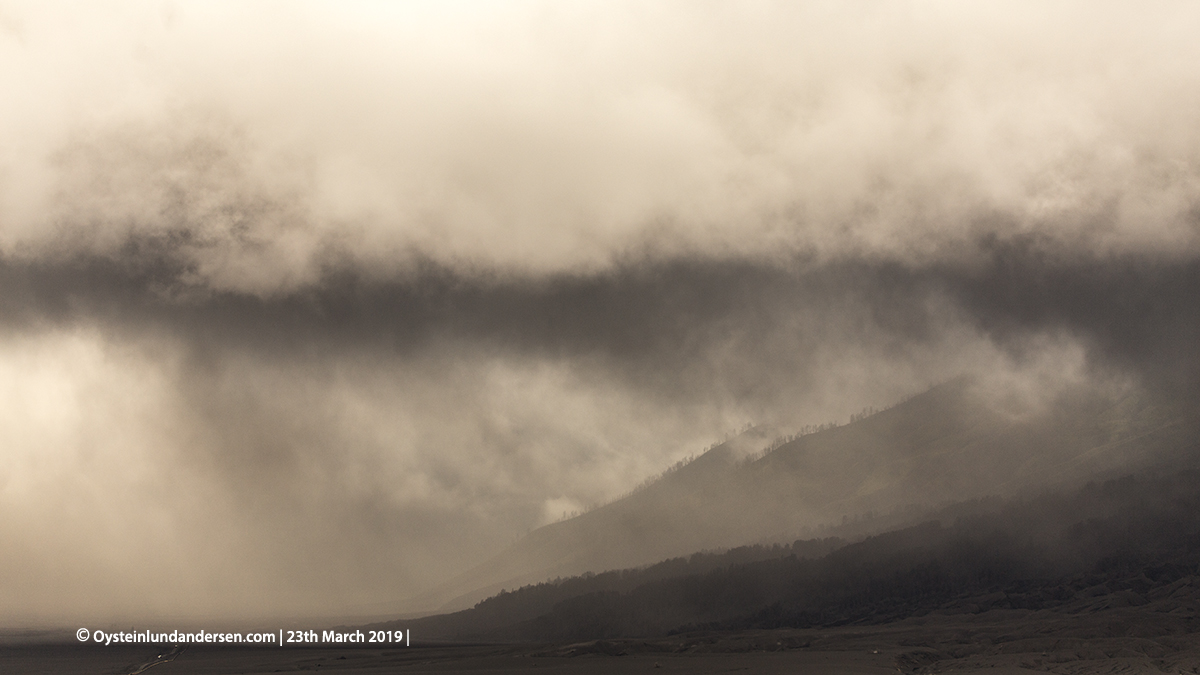 Bromo eruption march 2019 tengger drone