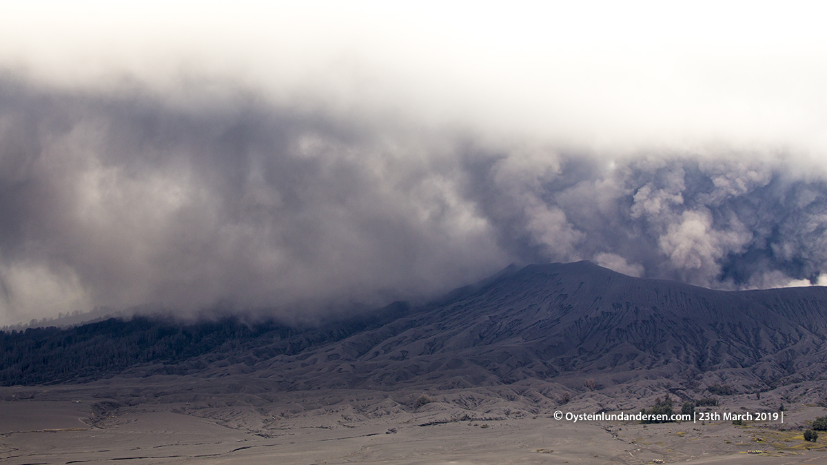 Bromo eruption march 2019 tengger drone