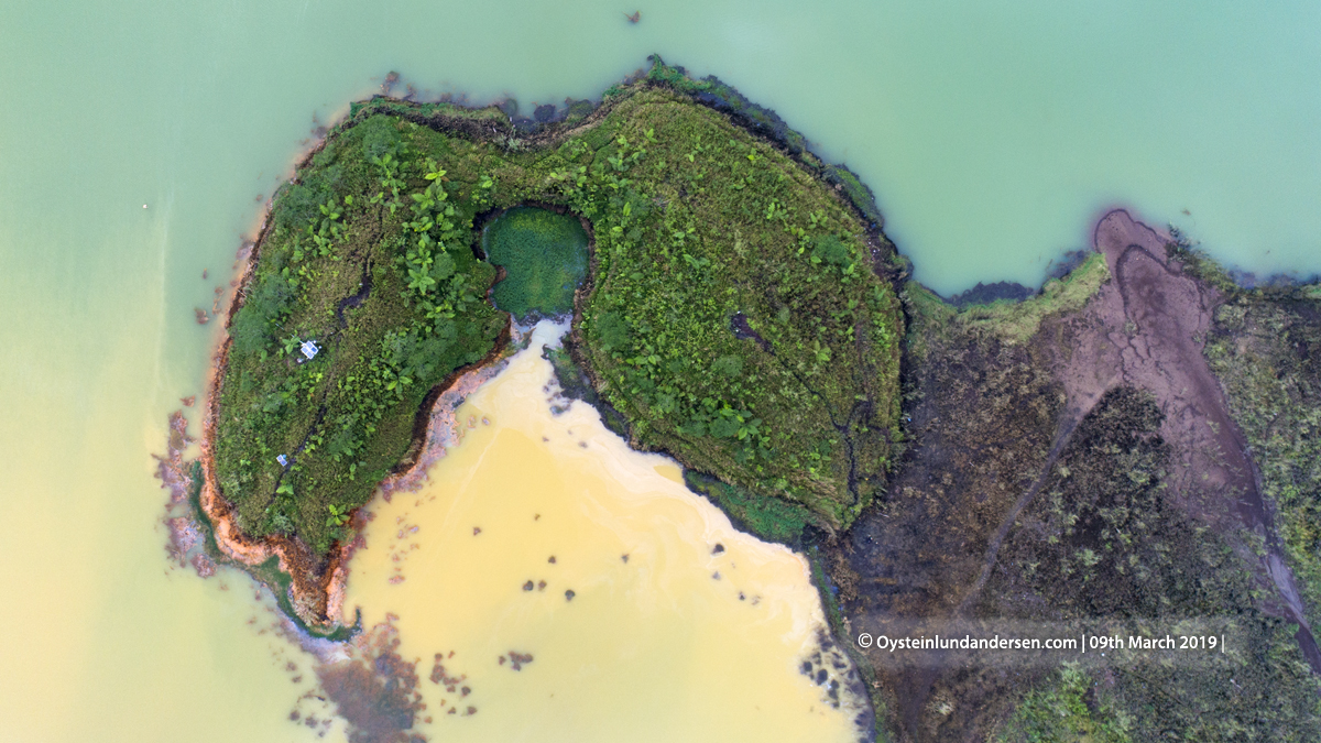 Galunggung Volcano Aerial Crater Cone 2019