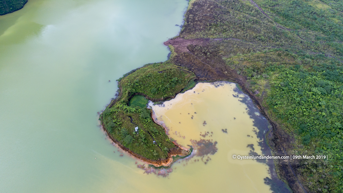 Galunggung Volcano Aerial Crater Cone 2019