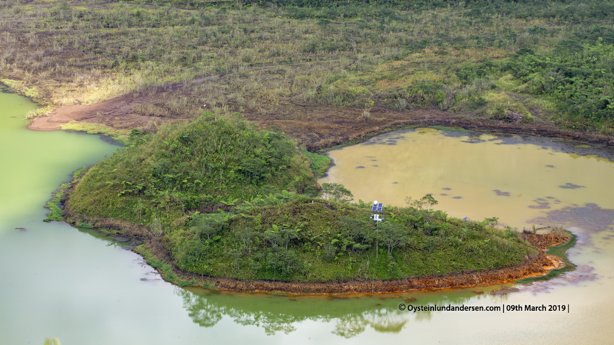 Galunggung Volcano Aerial Crater Cone 2019