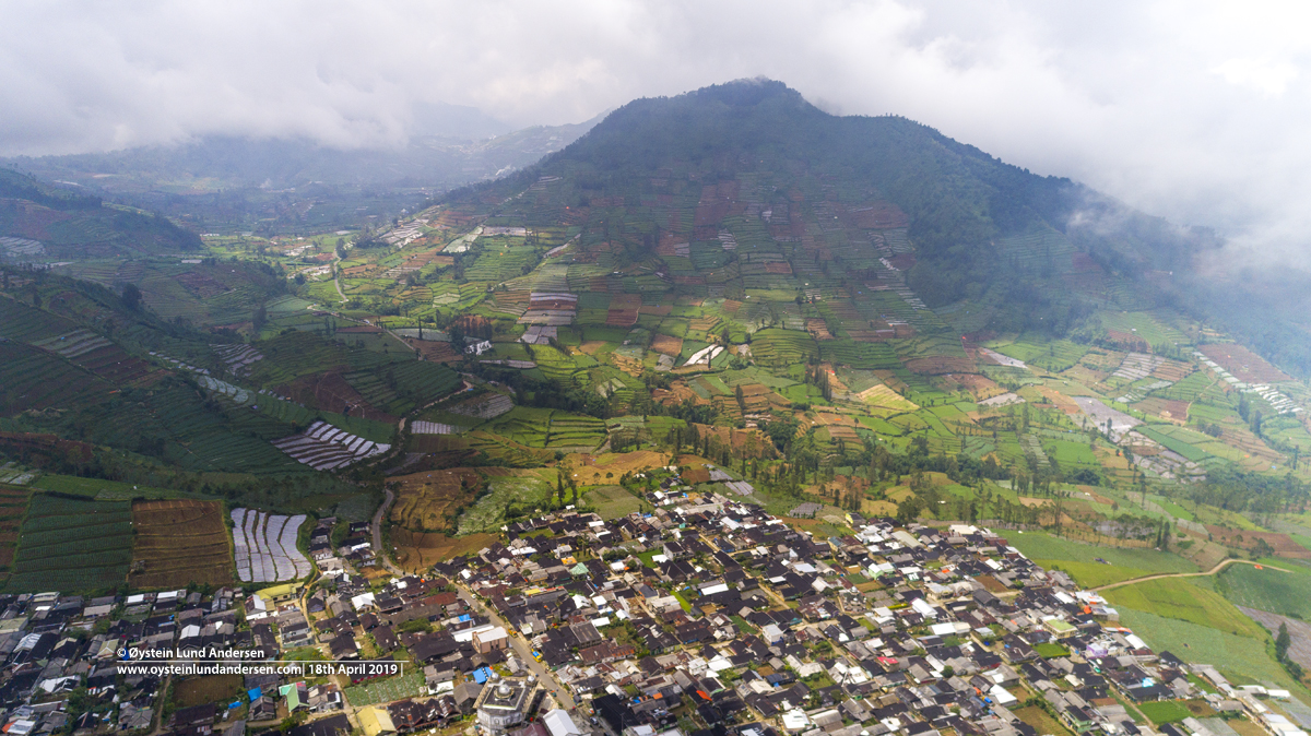 Dieng Plateau aerial 2019