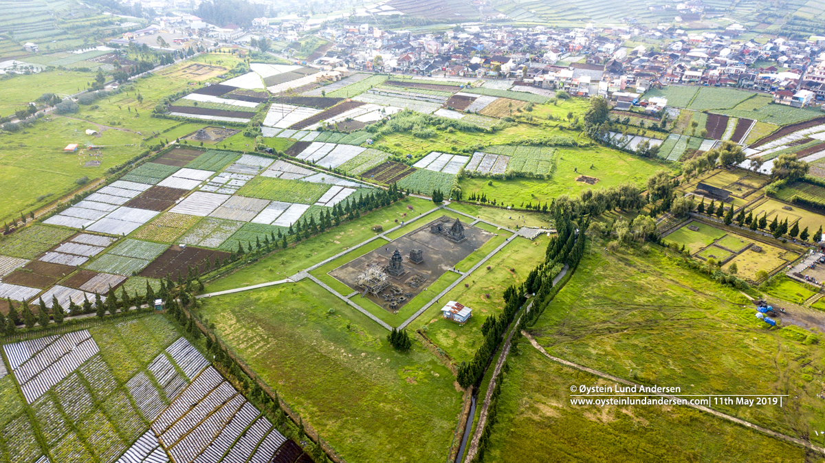 Arjuna Temple Dieng Aerial Drone 2019