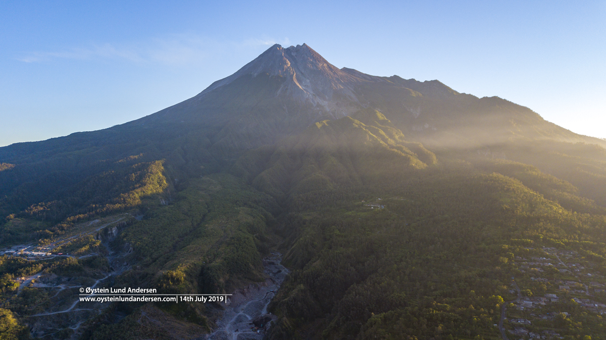 MErapi volcano aerial drone 2019