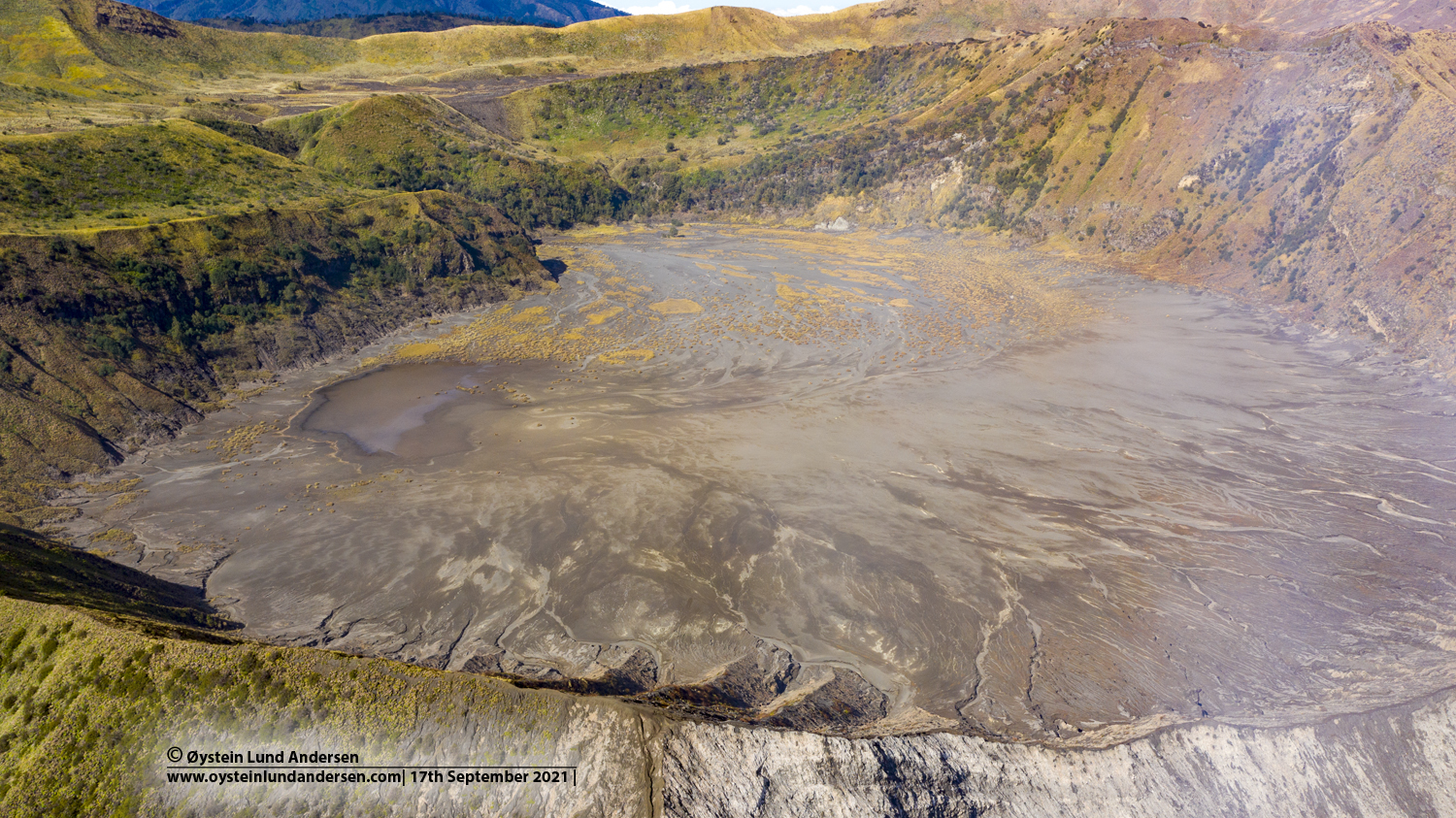 segara wedi, bromo, crater, aerial, 2021