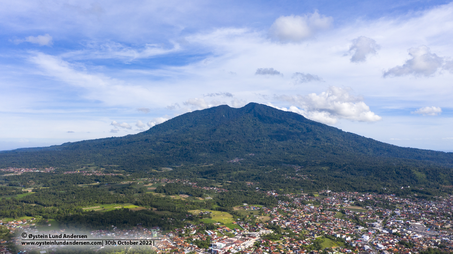 Rajabasa volcano, kalianda, sumatra, aerial