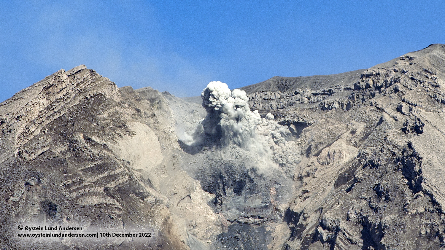 Semeru volcano, Indonesia, 2022, eruption