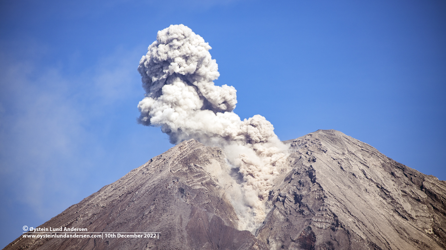 Semeru volcano, Indonesia, 2022, eruption