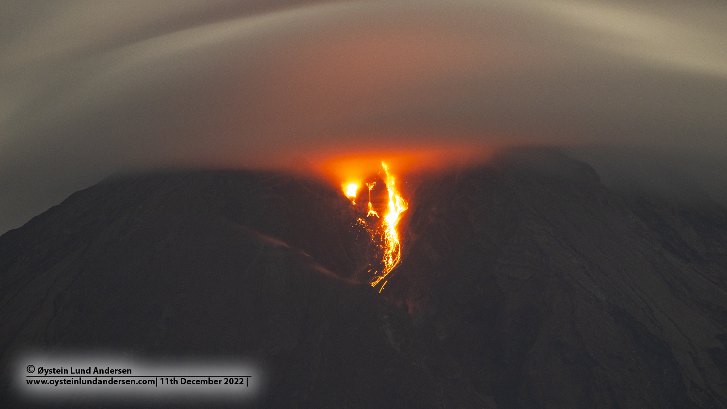 Semeru volcano, Indonesia, 2022, eruption