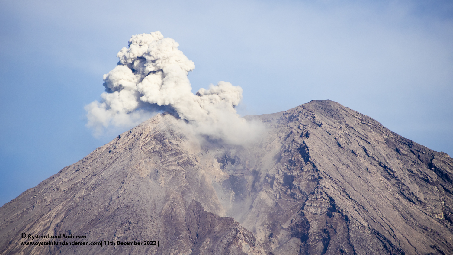 Semeru volcano, Indonesia, 2022, eruption