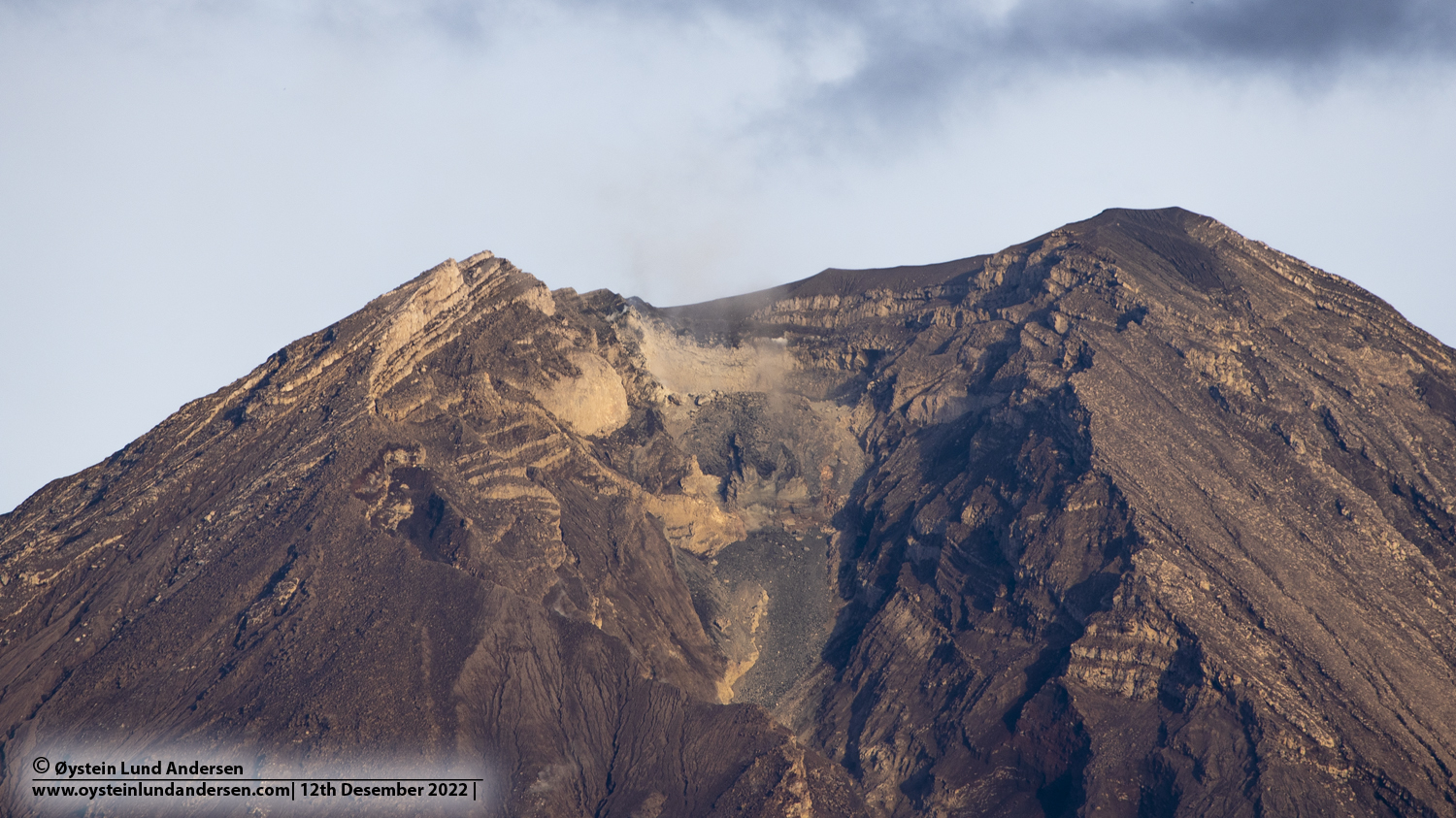 Semeru volcano, Indonesia, 2022, eruption