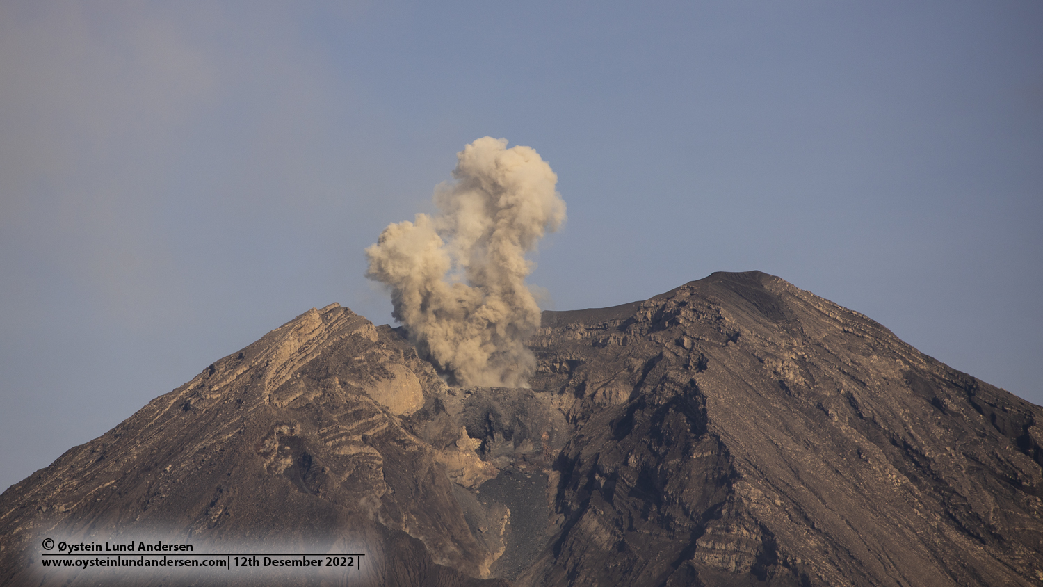 Semeru volcano, Indonesia, 2022, eruption