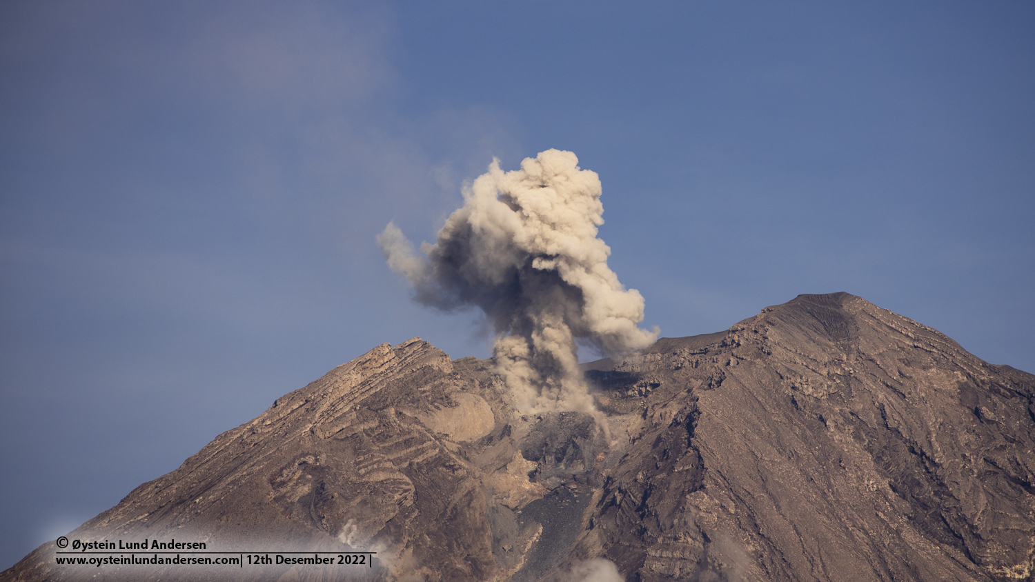 Semeru volcano, Indonesia, 2022, eruption