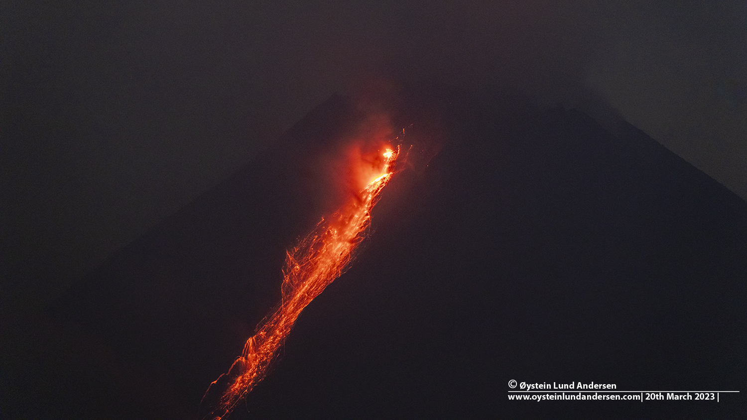 Merapi volcano, rockfall, lava avalanche, 2023