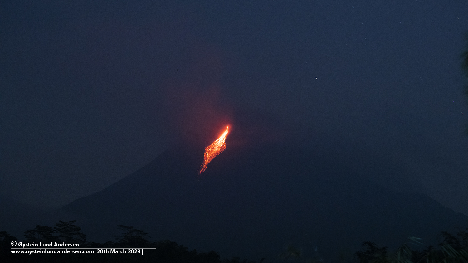 Merapi volcano, rockfall, lava avalanche, 2023