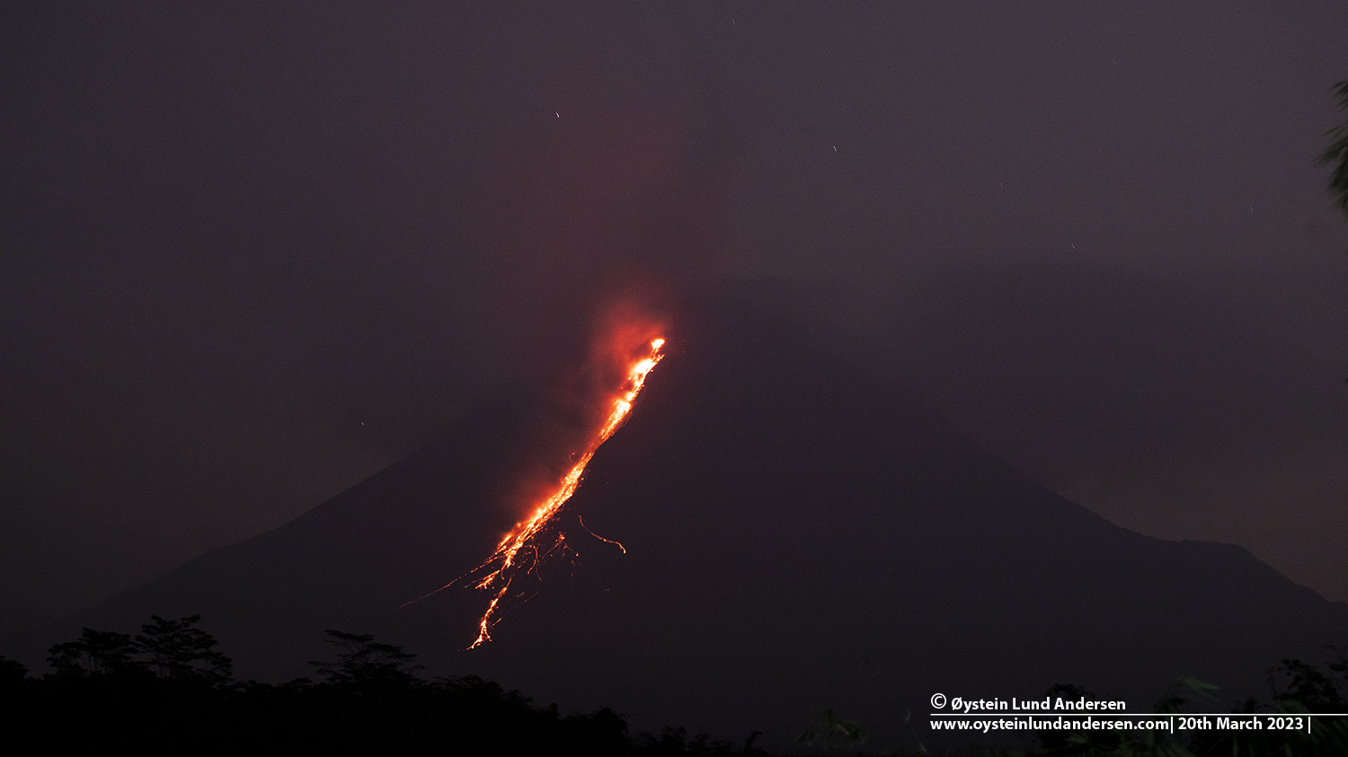 Merapi volcano, rockfall, lava avalanche, 2023