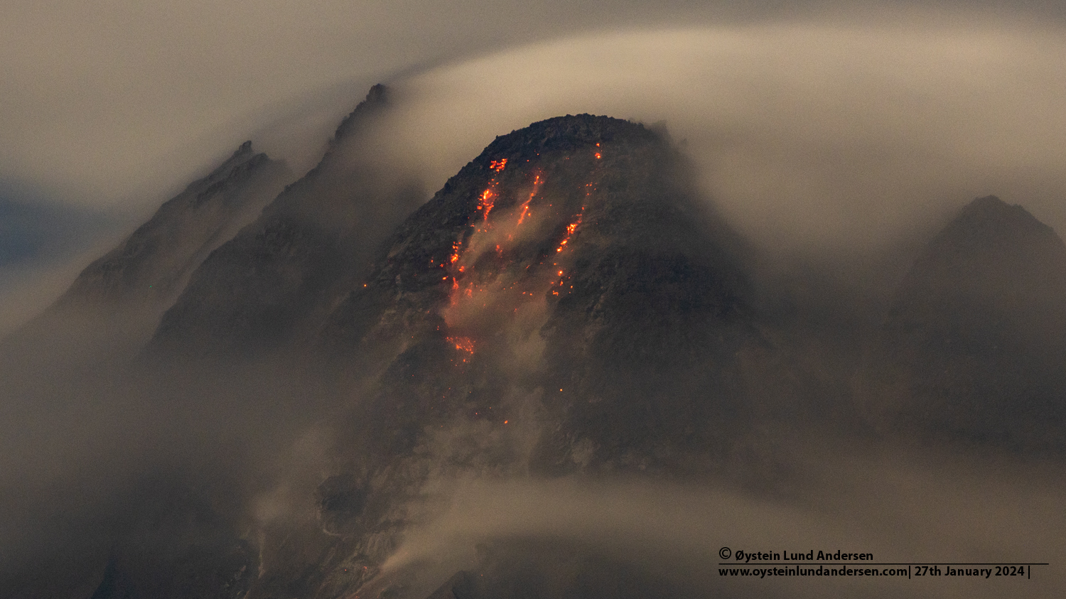 Merapi volcano, 2024, Indonesia