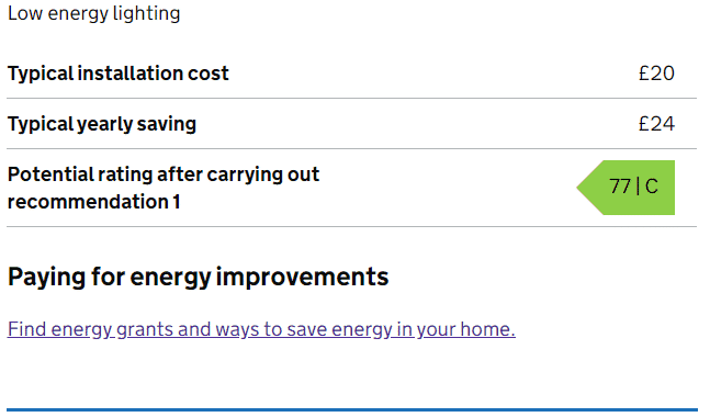 Energy Performance Certificates-Recommendations