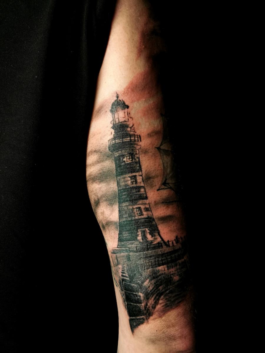 Leuchtturm-Tattoo-Ozymandias