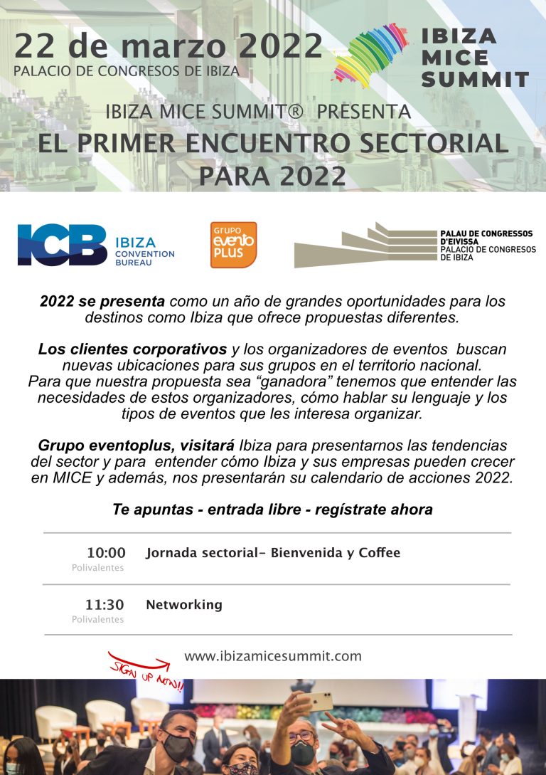 IBZIA MICE SUMMIT® PRESENTA EL PRIMER ENCUENTRO SECTORIAL PARA 2022 in Ibiza