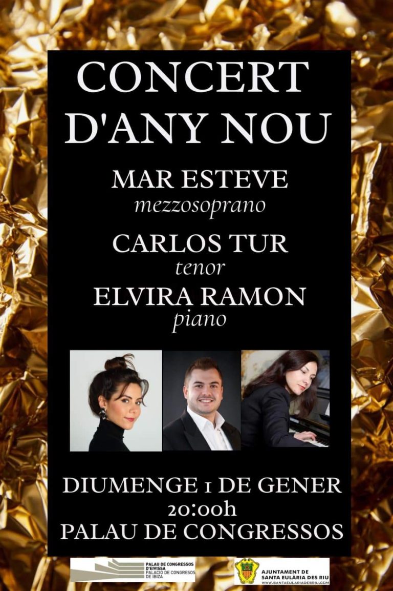 oncierto de Año Nuevo. Ópera y zarzuela con Mar Esteve, mezzosoprano; Carlos Tur, tenor, y Elvira Ramon, piano.