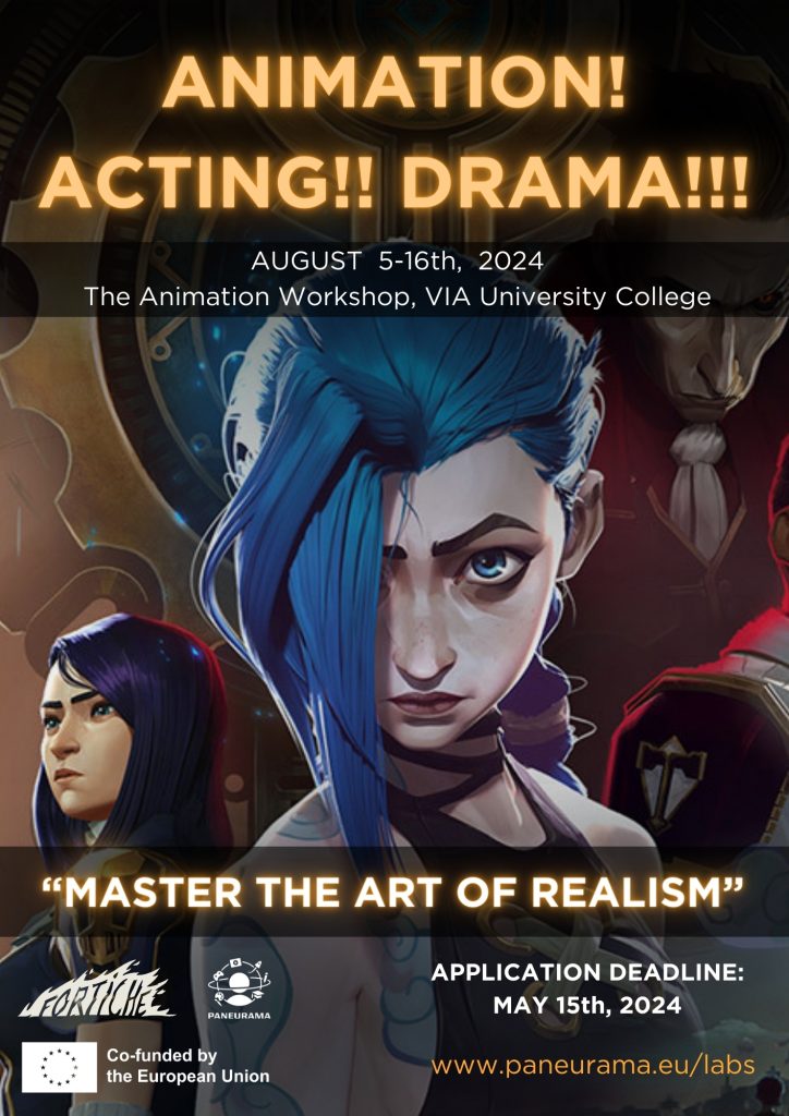 PANEURAMA's Innovation Lab: "Animation! Drama!! Acting!!!" happening August 5-19 at The Animation Workshop/VIA University College