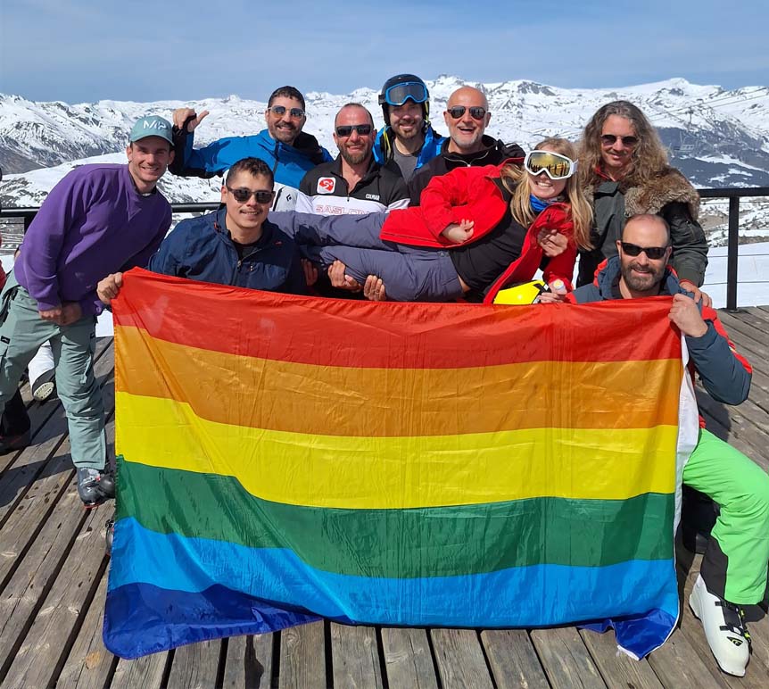 esquí en Panteres Grogues, club esportiu deportivo LGTBIQ+