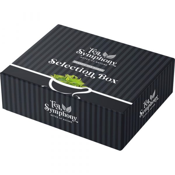 Som pakken af Tea Symphony Selection Box ser ud i lukket tilstand